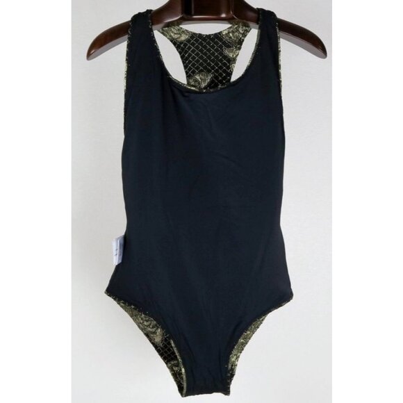 Authentic CHANEL Camellia Lamé Swimsuit Vintage Rose 38 - Picture 7 of 10